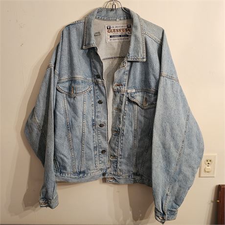 80's GUESS Original-Georges Marciano USA Button Down Classic Cut Jean Jacket