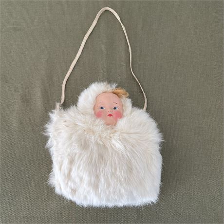 Childs Vtg Fur Muff Hand Warmer