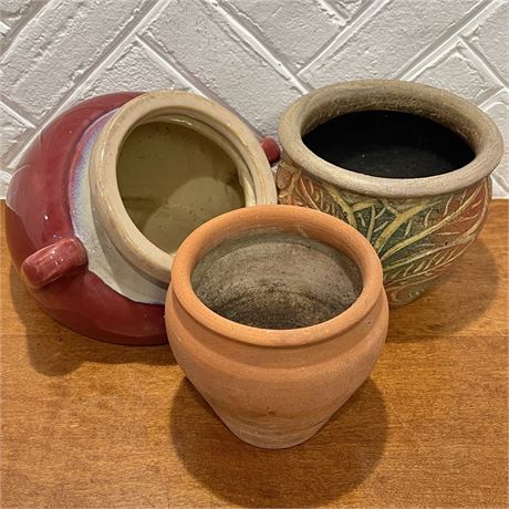 Glazed Wall Pocket Pot with Terracotta Planters