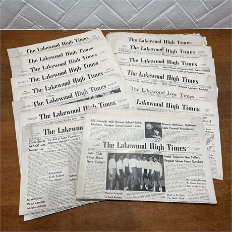 Great Quantity of 1952 - 1955 Lakewood High Times News Paper