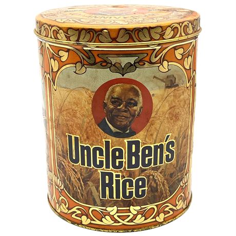 Vtg Uncle Ben's Rice 40th Anniversary Advertising Tin Canister