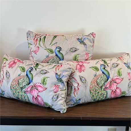 Madison Home "Annabel Beige" Peacock Pillows