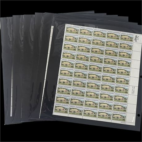 12 Full Sheets of Collectible Stamps