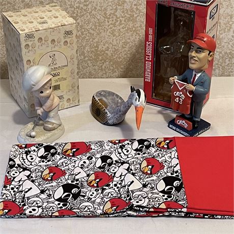 Misc. Collectable Items w/ Brad Daugherty Bobble Head, Precious Moments, & More
