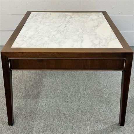 Mid Century Stow Davis Marble Top Coffee Table