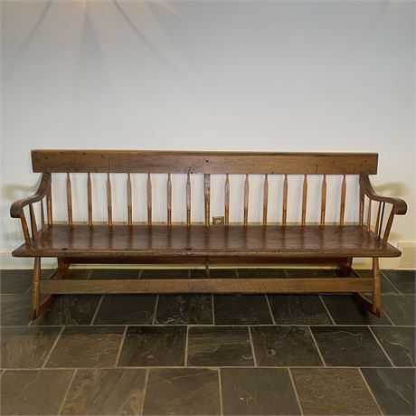 Antique Long Deacons Rocking Bench