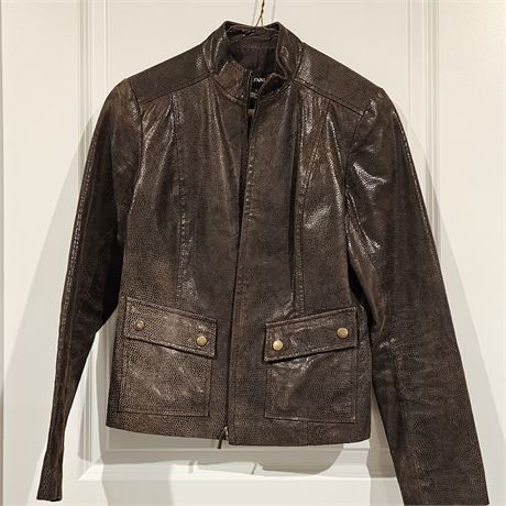 Alfani Leather Snake Skin Print Jacket