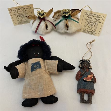 Southern Nature's Cotton Angels and other Black Americana Collectible Ornaments
