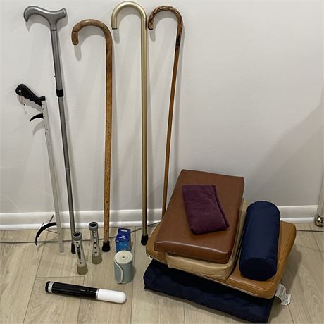 Health & Wellness Items- Walking Canes, Pads, Cushions, Magnetic Massager & More