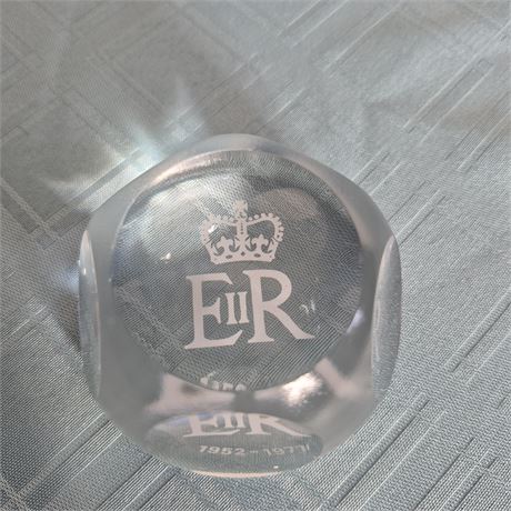 Baccarat Crystal Sulphide Paperweight