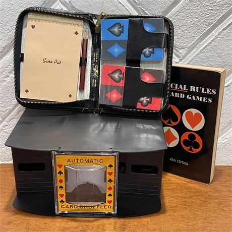 New Automatic Card Shuffler , Playing Cards & Book