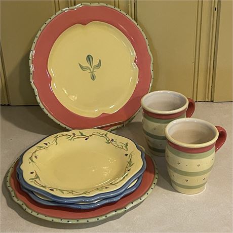 Setting for 2 Pfaltzgraff "Pistoulet" Dishes