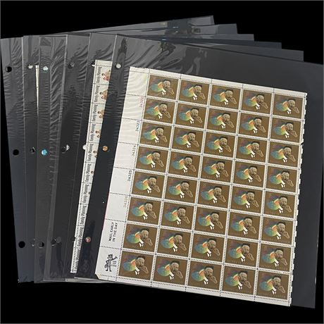 12 Full Sheets of Collectible Stamps