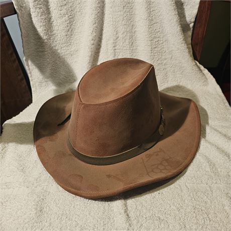 Vintage Minnetonka leather cowboy hat