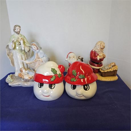 Schmid Yamada Holy Family Statue & More Ceramic Chirstmas Decor