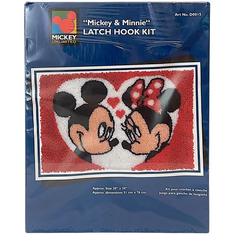 NIB Mickey & Minnie Latch Hook Kit