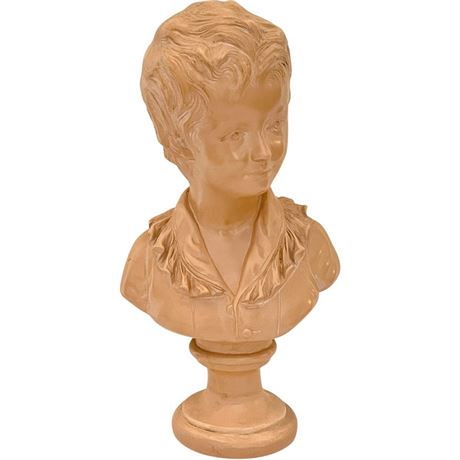 Signed Alexander Backer Chalkware Bust Statue