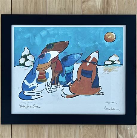 Double Signed Jenny Campbell "Waiting for the Solstice" Framed Art Print