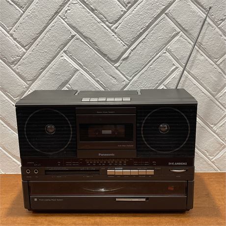 Vtg Panasonic SG-J555 AM/FM Record and Cassette Stereo Music Boombox System