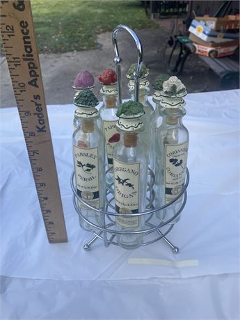 Vintage Au Printemps Gourmet revolving spice rack set