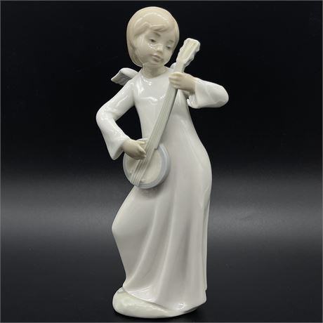 Lladro Nao “Angel Playing Banjo” Figurine