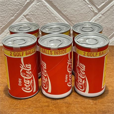 NOS - Unopened Rare 1992 6-Pack Coca Cola Can w/ Concealed Golf Balls
