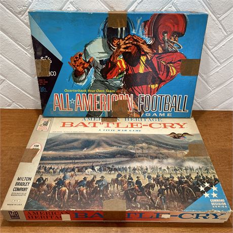 1960s All American Football Game & American Heritage Battle-Cry Civil War Game