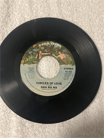 45 RPM vinyl record single by Sha Na Na titled "Circles of Love," likely the B-s