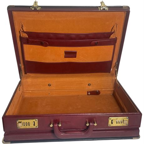 Vintage Leather Burgundy Combination Briefcase