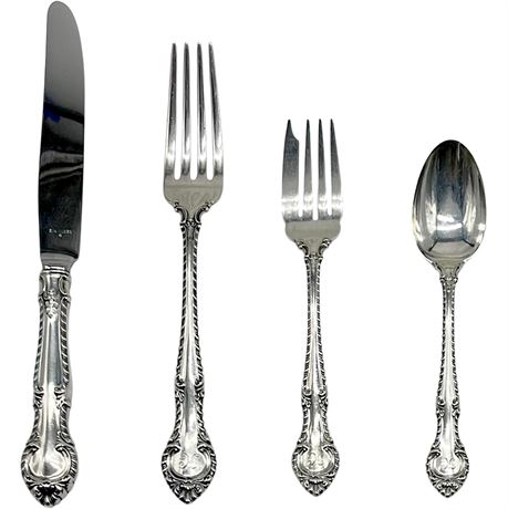 Gorham 925 Sterling Silver “English Gadroon” 4pc Place Setting