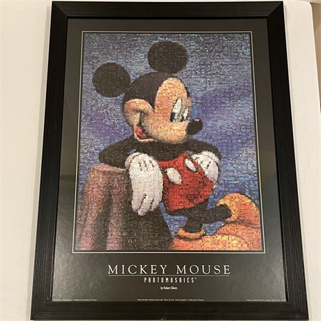 Mickey Photomosaics Framed Poster