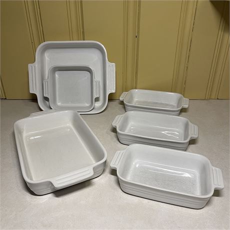 (6) Le Creuset Heritage Stoneware Baking Dishes