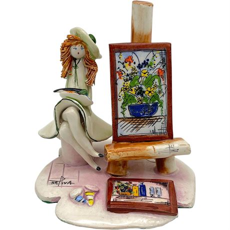 Vtg Lino Zampiva Italian Art Pottery Figurine