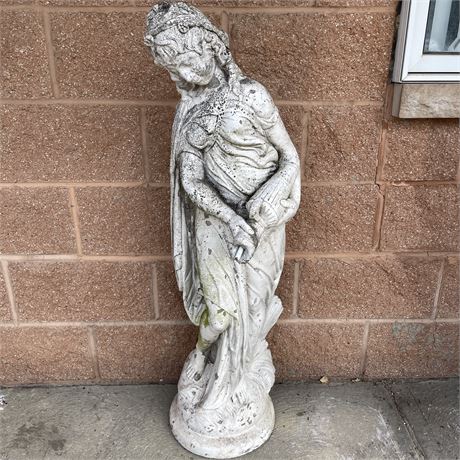 Cement Roman Water Pouring Lady Yard Statue