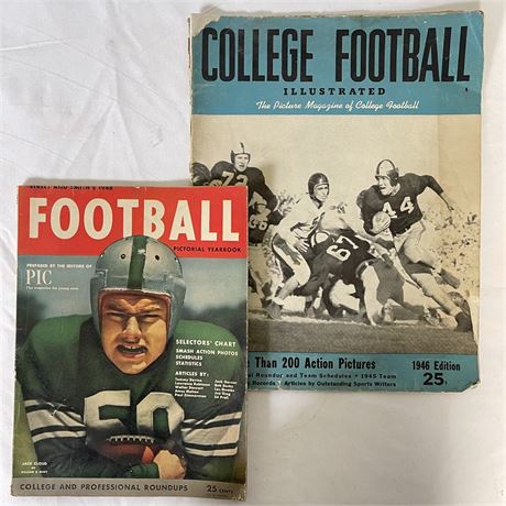1946 College Football Illustrated and 1948 Football Pictorial Yearbook