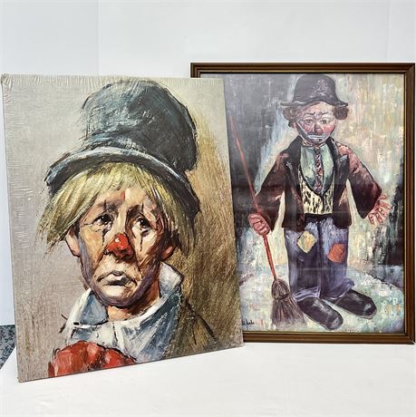 Clown Art Prints by Barry Leighton-Jones and Michele