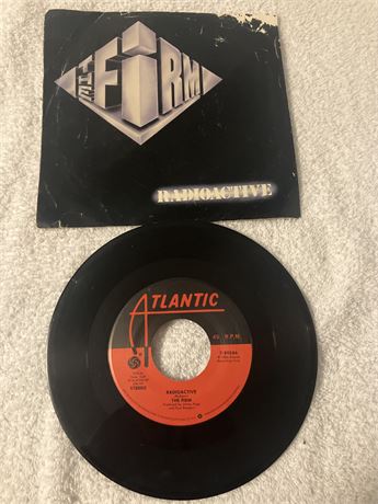 45 Vinyl single of "Radioactive" by the band The Firm.