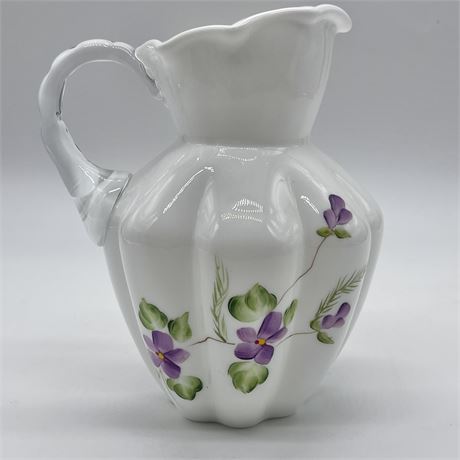 Fenton "Violets in the Snow" Pitcher