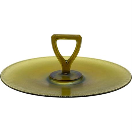 Amber Iridescent Tidbit Tray