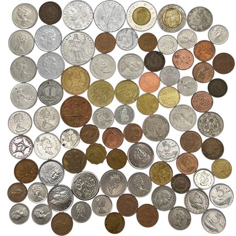 Mixed Variety of Foreign Coins