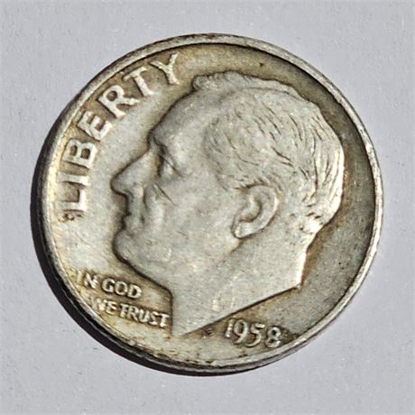1958 D  Roosevelt dime Silver