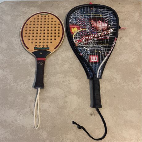 Wilson Racquetball Racket and Marcraft Tennis Paddle