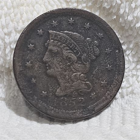 1852 Braided Hair Large Cent