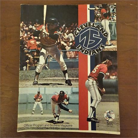 1975 Cleveland Indians Program