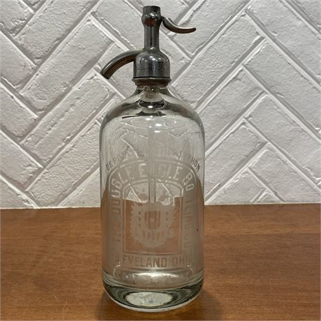 Vintage 34 fl. oz. Seltzer Bottle - Cleveland, OH Double Eagle Bottling Co.