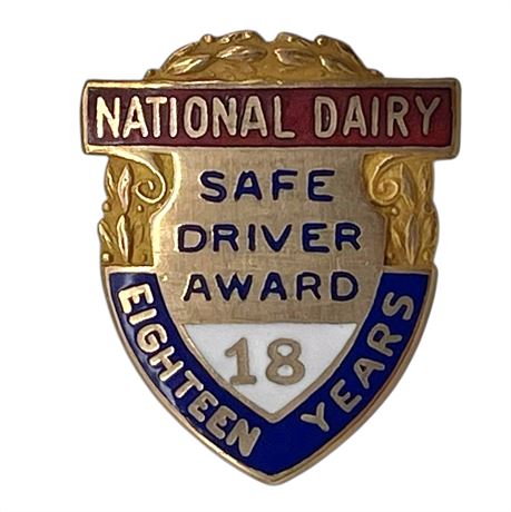 10K Yellow Gold National Diary Safe Driver Award Pin