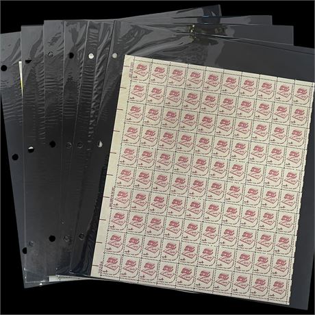 12 Full Sheets of Collectible Stamps