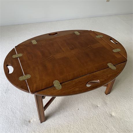 Wooden Butler's Style Folding Side Coffee Table