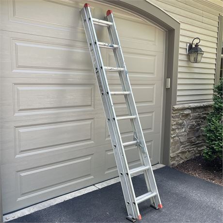 16 Foot Aluminum Extension Ladder - 200lb Limit - Type III Ladder