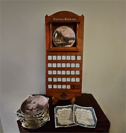 Thomas Kinkade Calendar Plate Set ~w/COA